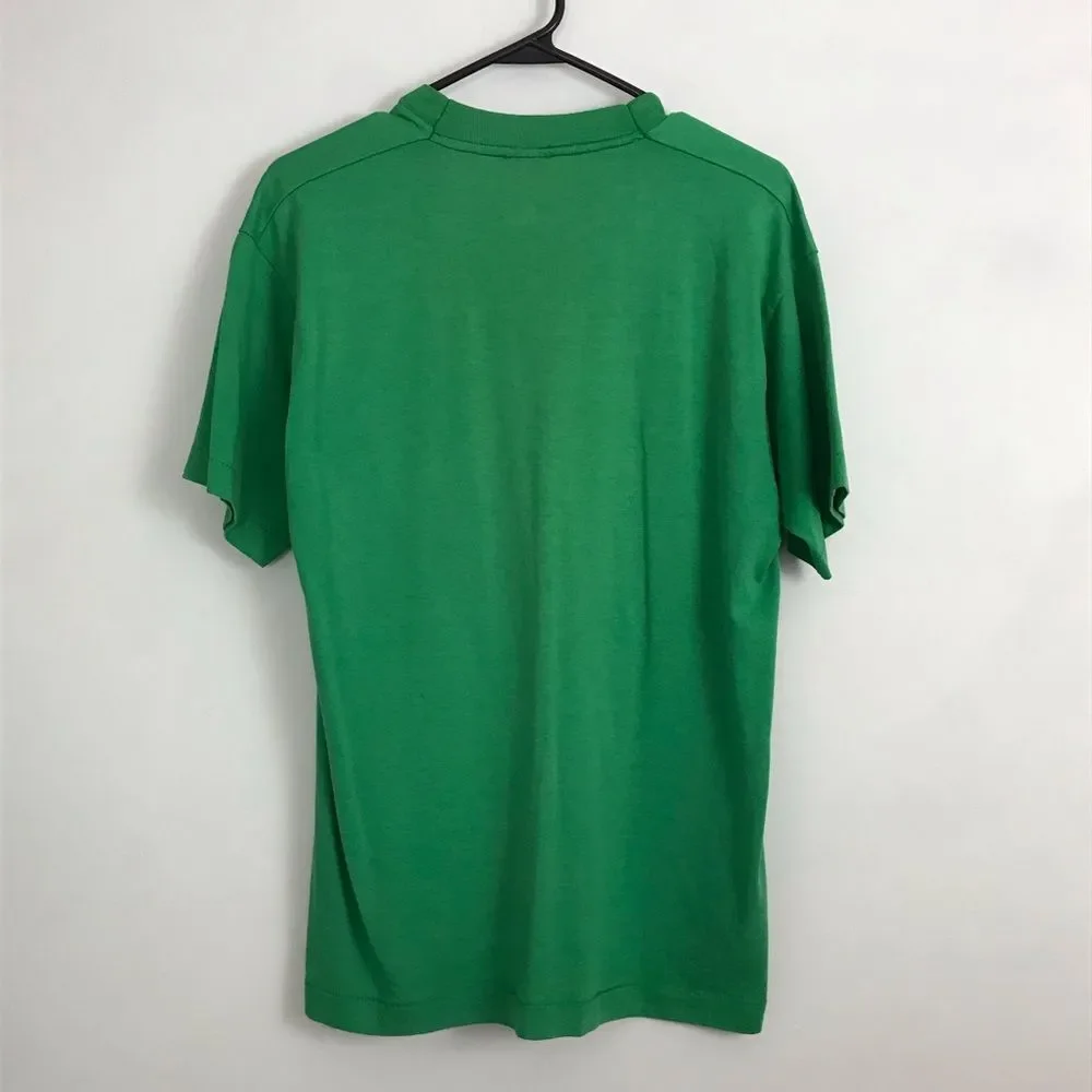 Vintage Mens Sz Large 45th Running Honeybrook Steeplechase Green Horse Tee Shirt